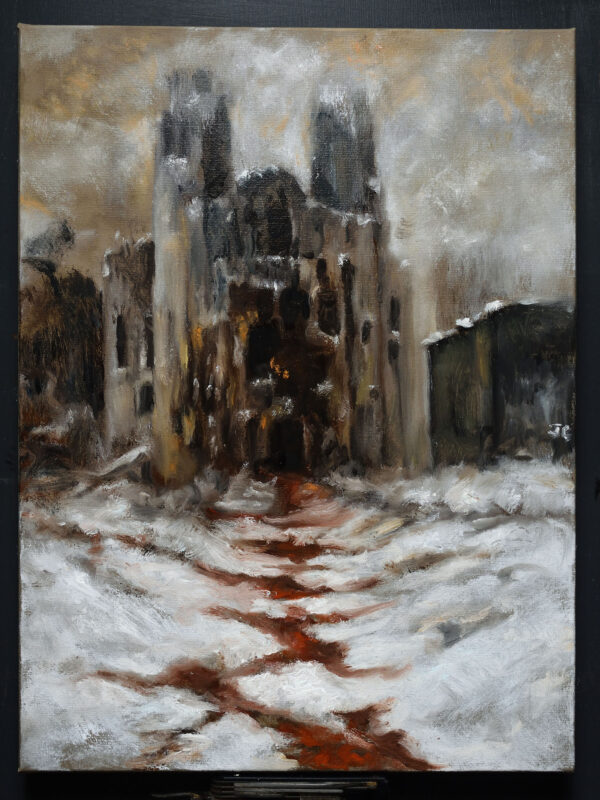 A Carnelian Winter - oil painting by john chen